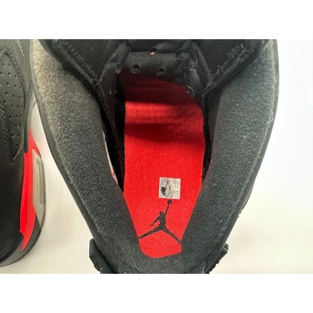 Nike Air Jordan 6 Retro Infrared Black Sneakers 384664-060 Mens High Top Shoes